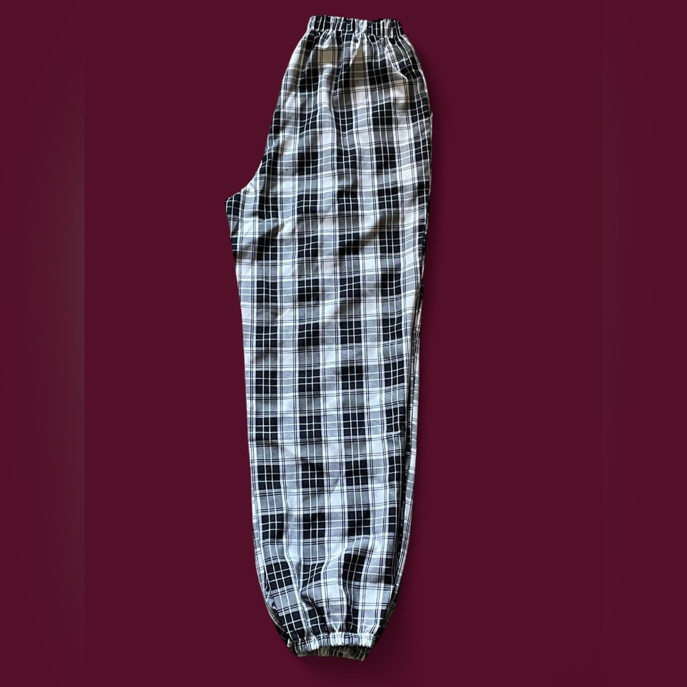 Black and White Plaid Pants